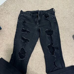 Aeropostale Jeans. Black ripped High Rise